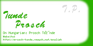 tunde prosch business card